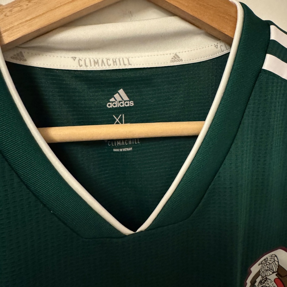 Adidas Official Green Mexico Home Soccer Player Jersey XL - Picture 3 of 3